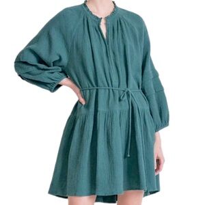 NWT Apiece Apart Laguna Deep Forest Mini Dress - Sz XL